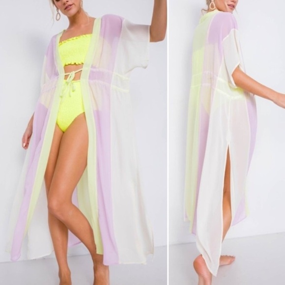 //LEMONADE KIMONO COVER-UP - Picture 1 of 16